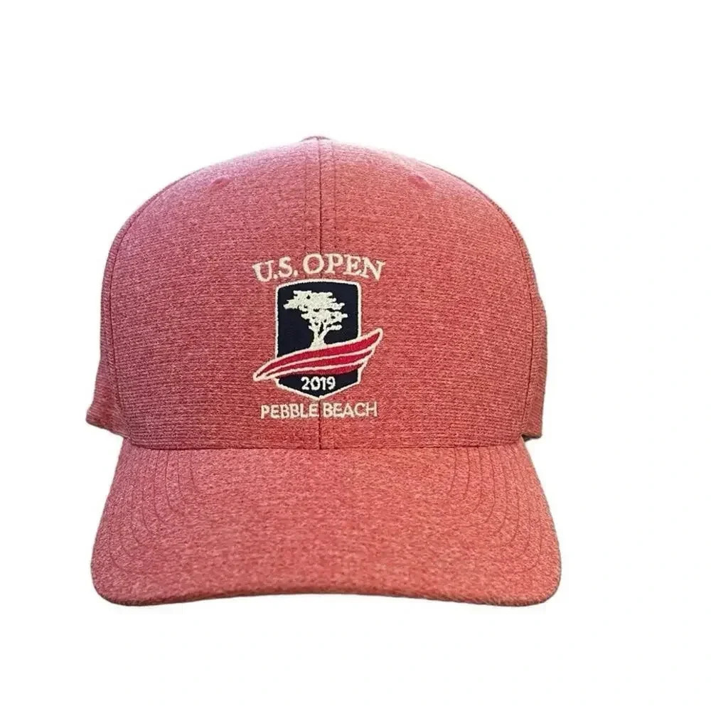 FLEXFIT Men's Pink PEBBLE BEACH Adjustable Baseball Cap Size S-M